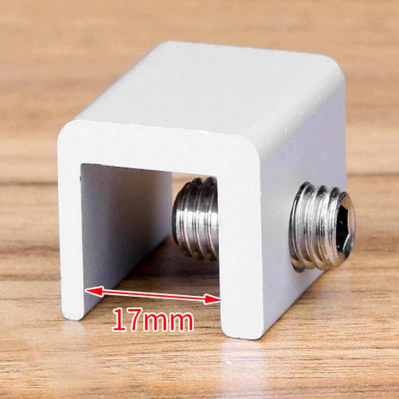 2X Household Window Sliding Lock Security Door Stop Lock Safety Key Lock Silver