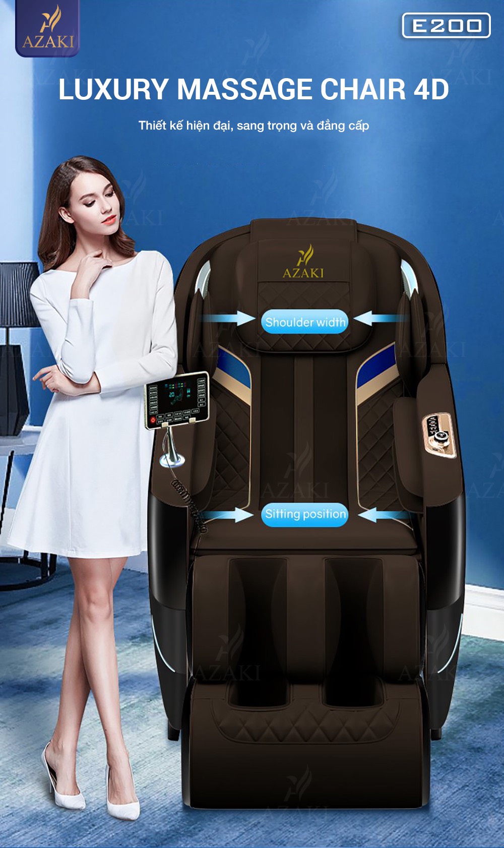 Ghế Massage Cao Cấp Toàn Thân 4D AZAKI E200