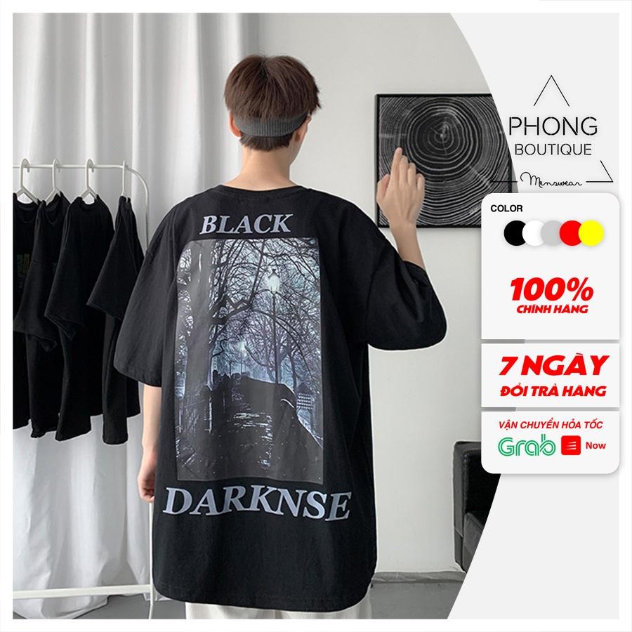 Áo thun Unisex Phong Boutique DARK SIDE phông tay lỡ nam nữ form rộng Oversize