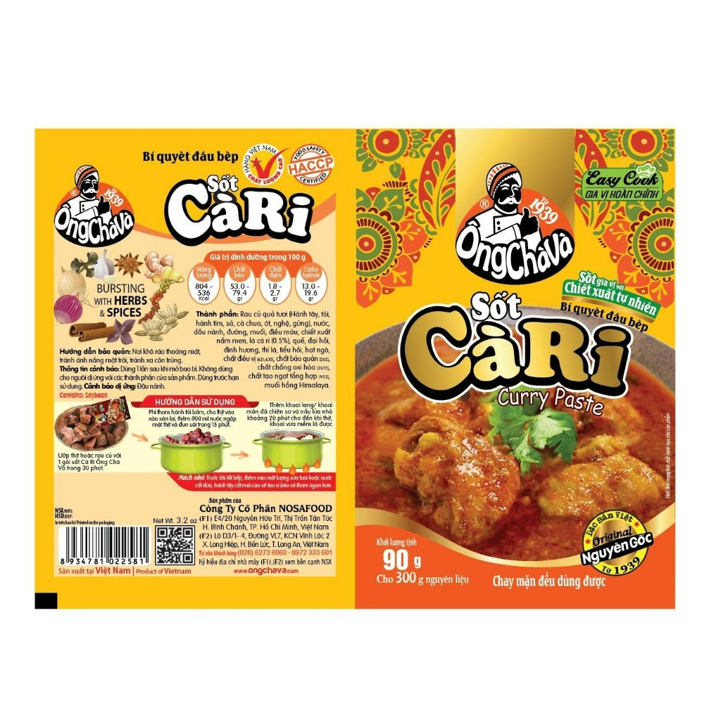Lốc 15 Gói Sốt Cà Ri Ông Chà Và 90g