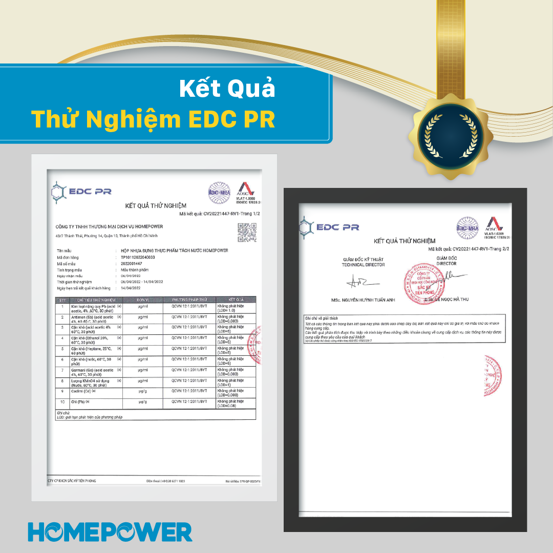 Hộp đựng thực phẩm tủ lạnh, bảo quản đồ ăn rau củ trái cây Homepower 1L/2.5L/5L có lót đáy ráo nước, van thoát khí PET cao cấp