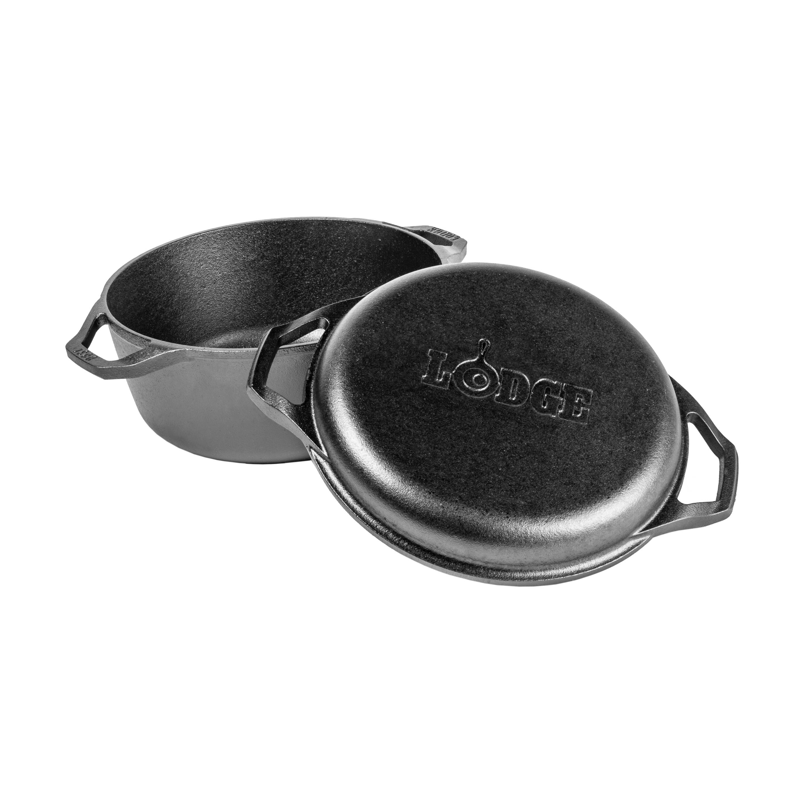 Lodge - Bộ nồi chảo gang nướng tròn - 5.68L