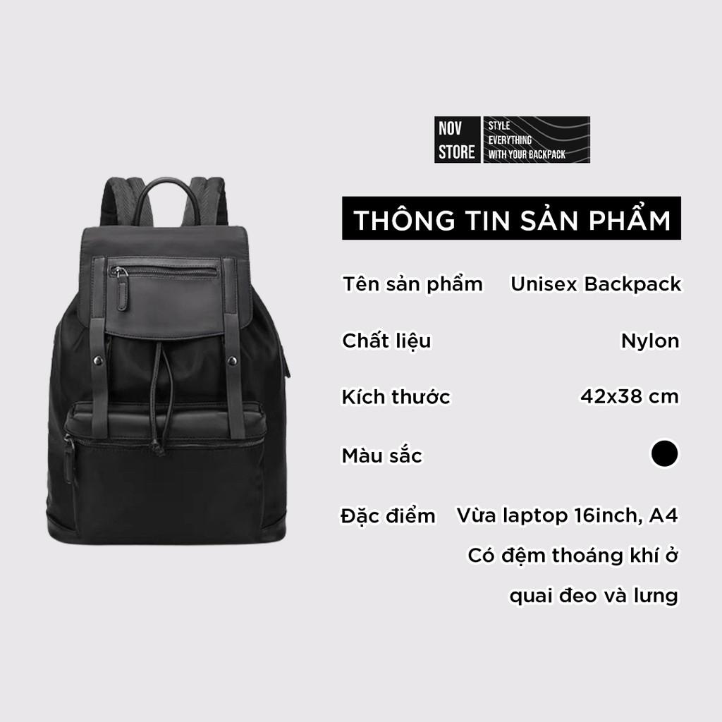 Balo Unisex Vải Đáp Da