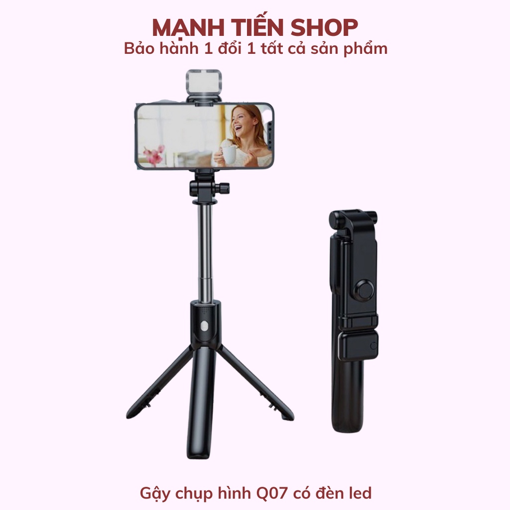 Gậy chụp hình Q7S / Q07 vỏ đỏ có đèn