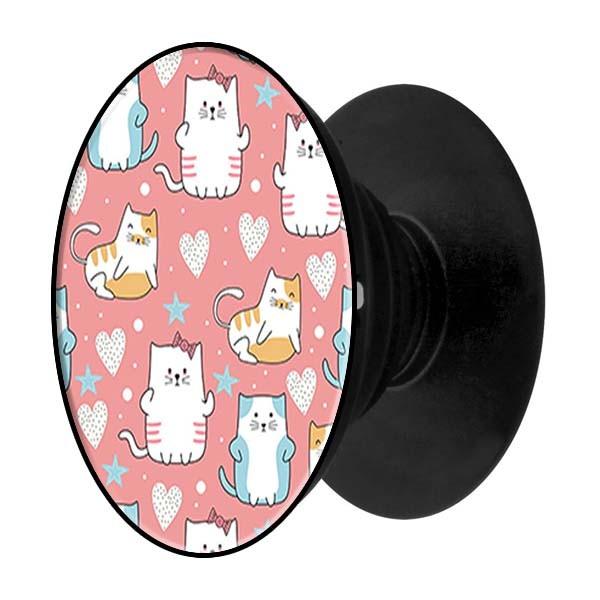 Popsocket in hình dành cho điện thoại mẫu Họa Tiết Mèo Xanh Vàng