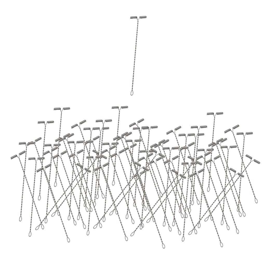 200 Pieces Rig T-Shape Balance Rig Hook Swivel String Hooks Arms Connector
