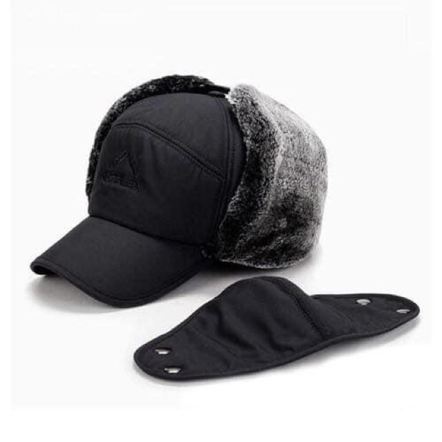 MŨ LÔNG KÈM KHẨU TRANG Mũ SUPPLEX siêu ấm siêu hót