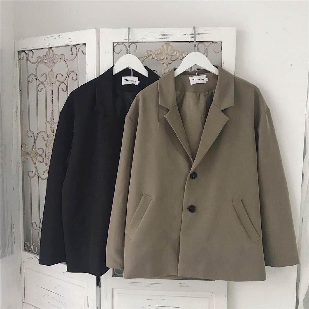 Áo Blazer dài tay JACKLANE, Áo Blazer form rộng Hàn Quốc màu trơn nam nữ