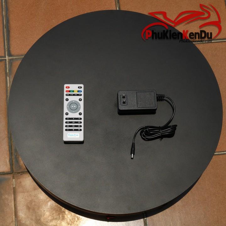Bàn xoay, đế xoay trưng bày sản phẩm 50cm, tải 200kg, cao cấp có remote tùy chỉnh tốc độ, dùng điện - COMXIM