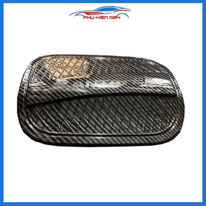 Ốp nắp bình xăng Santafe 2019-2020 vân cacbon chống trầy trang trí ô tô