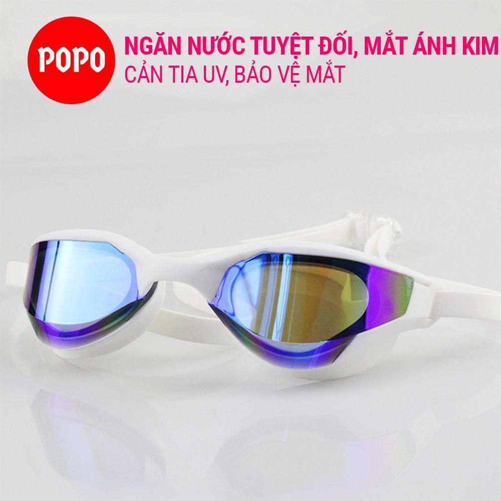 Kính bơi người lớn tráng gương POPO 720 hãng cản tia UV, chống sương mờ kiếng bơi thi đấu cho nam nữ