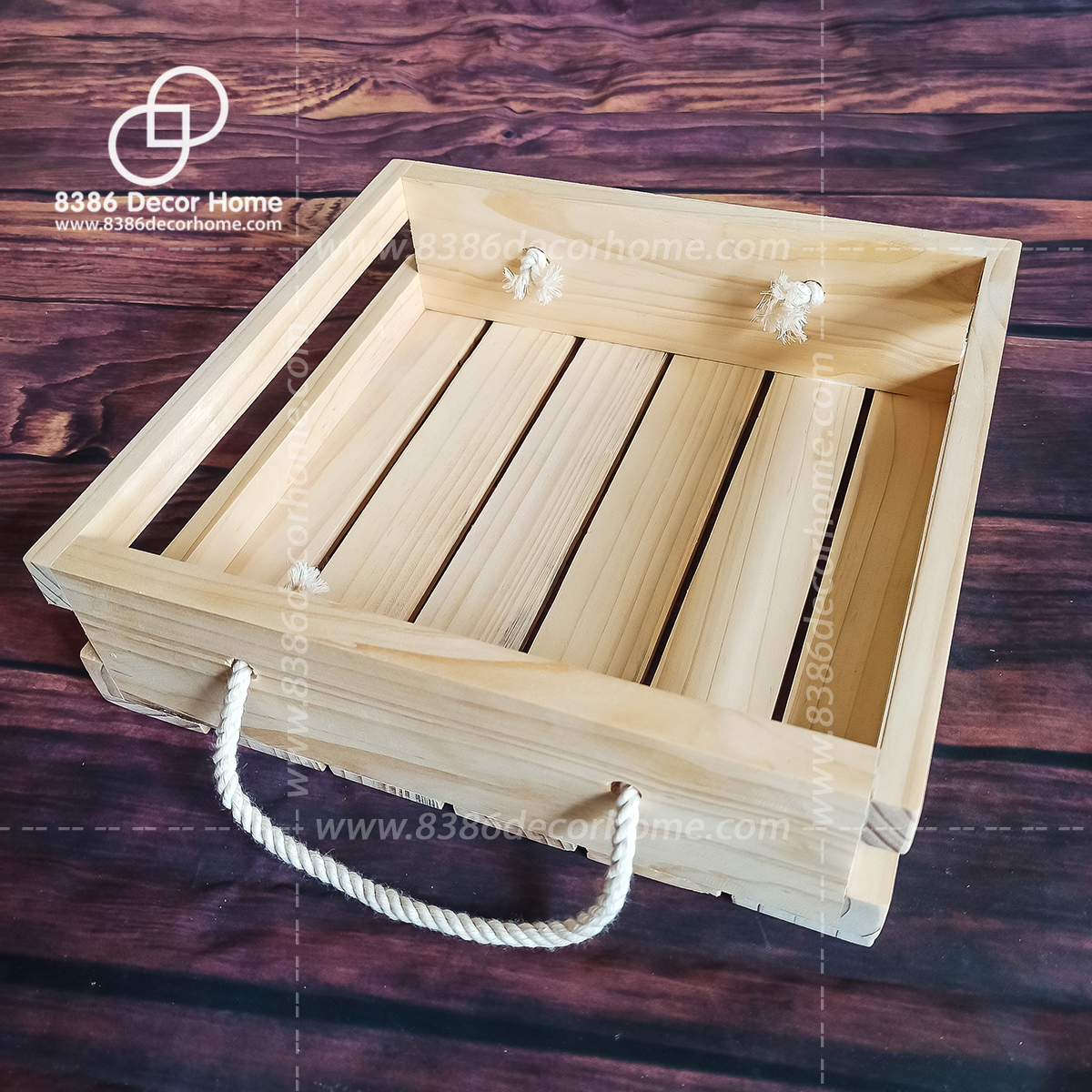 Hộp quà tết, khay gỗ gói quà, Hộp đựng đồ đa năng - Pallet gỗ thông