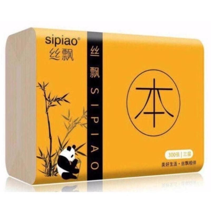 Khăn giấy gấu trúc Sipiao 1 gói 300 tờ siêu dai