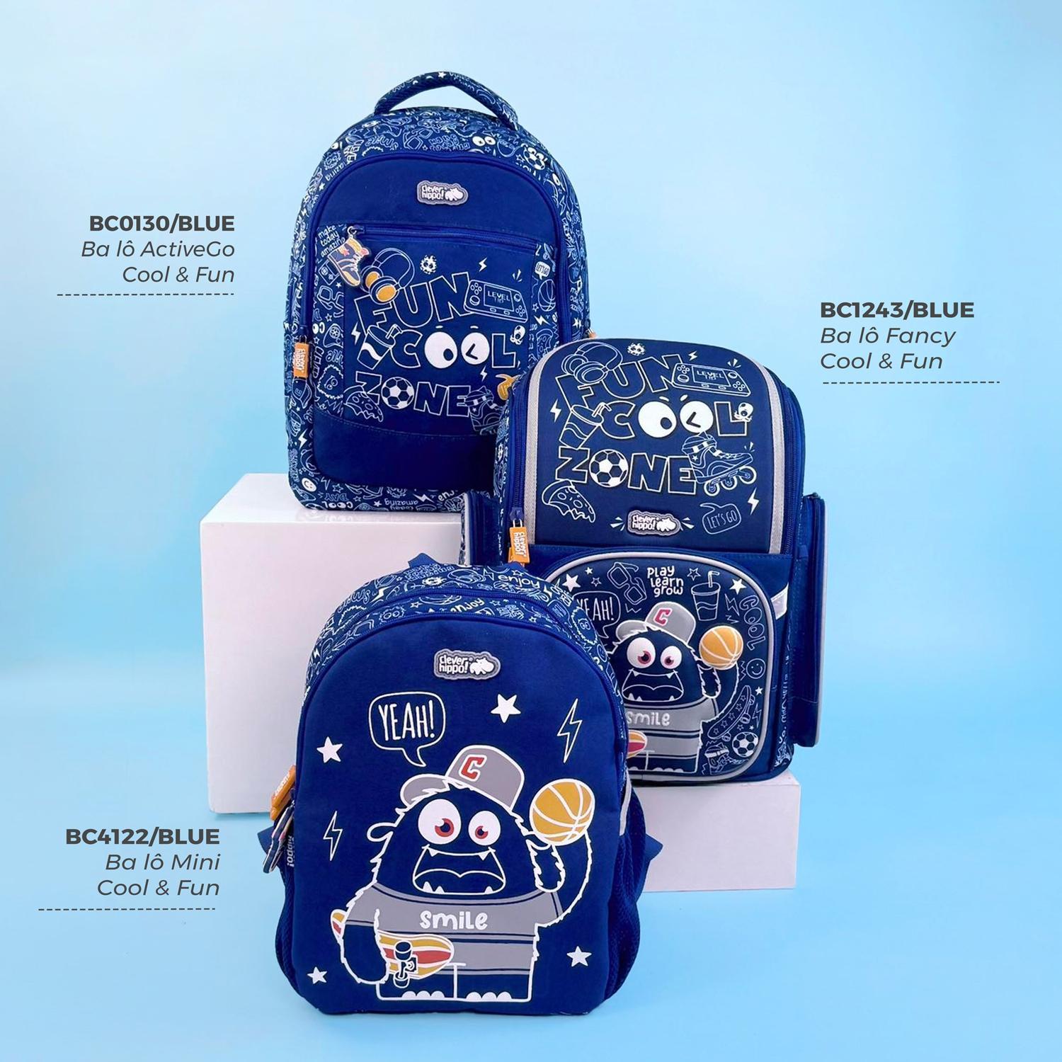 Ba Lô ActiveGo Cool &amp; Fun - Cleverhippo BC0130/BLUE