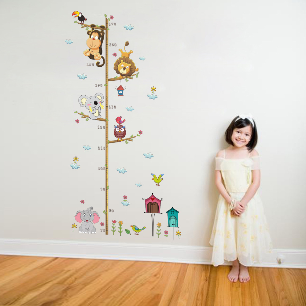 Miếng dán sticker Cleverbees đo chiều cho bé cao từ 60 cm tới 180 cm dán tường trang trí hình hoạt hình ngộ nghĩnh dễ dán Mẫu Clickmua45- Nhiều mẫu lựa chọn