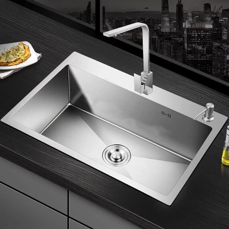 Chậu Rửa Chén Bát Cao Cấp Sang Trọng Handmade 1 hộc inox SUS 304