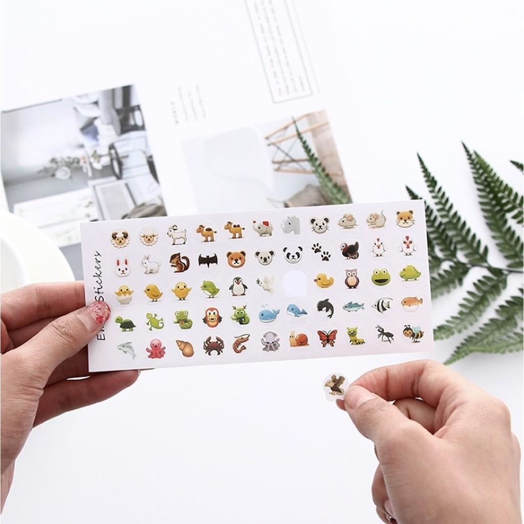 Bộ 12 Tấm Nhãn Dán Sticker Trang Trí Emoji Stickers