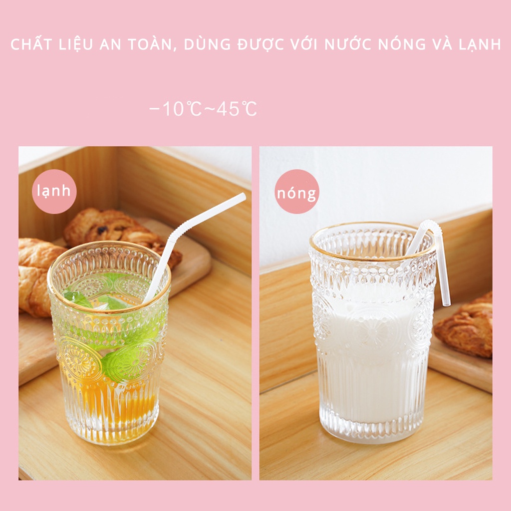 Ống hút nhựa gập trong suốt túi 100 chiếc niêm phong độc lập tiện lợi kích thước 21 x 0,5cm chất liệu thực phẩm