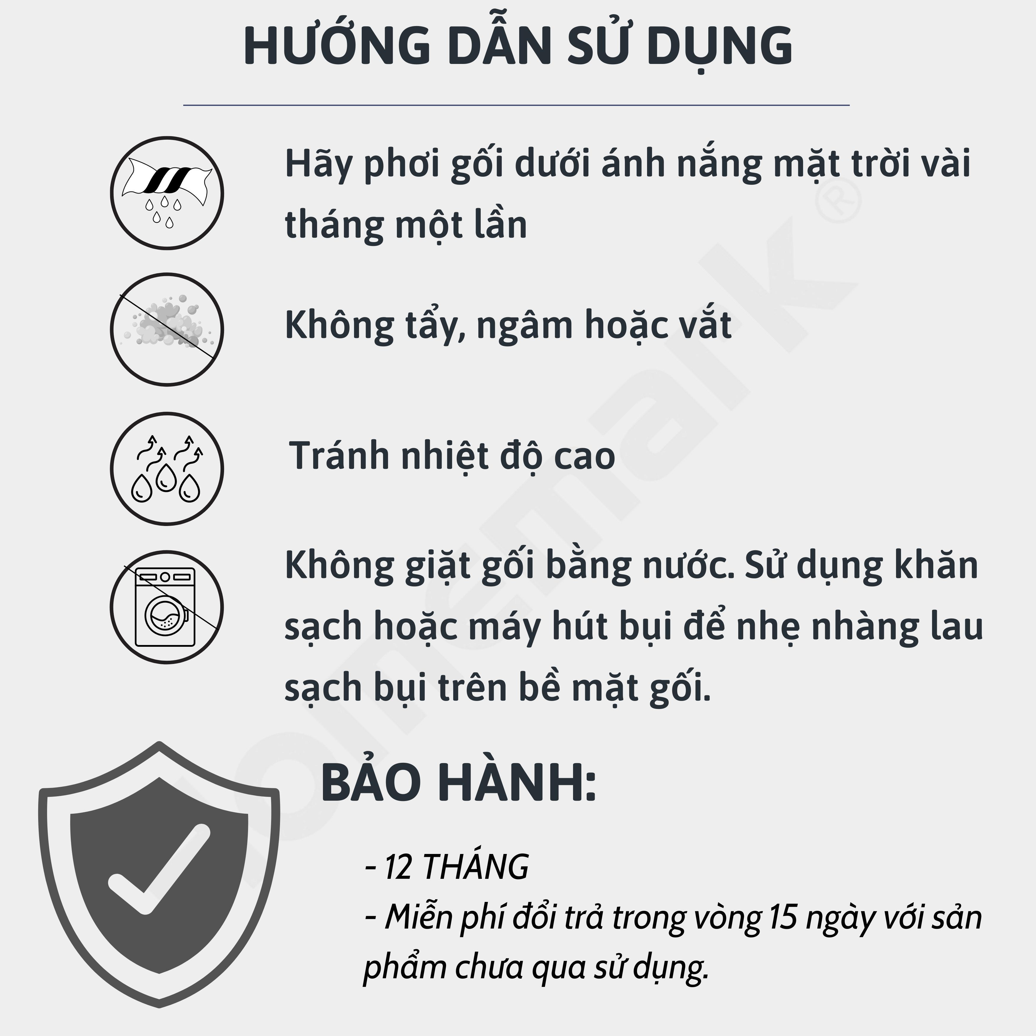 Ruột Gối Kiều Mạch Homemark Cao Cấp - Hỗ Trợ Giấc Ngủ Sâu, Êm Ái, Tự Nhiên, Thoáng Khí - Kích Thước 50x70cm