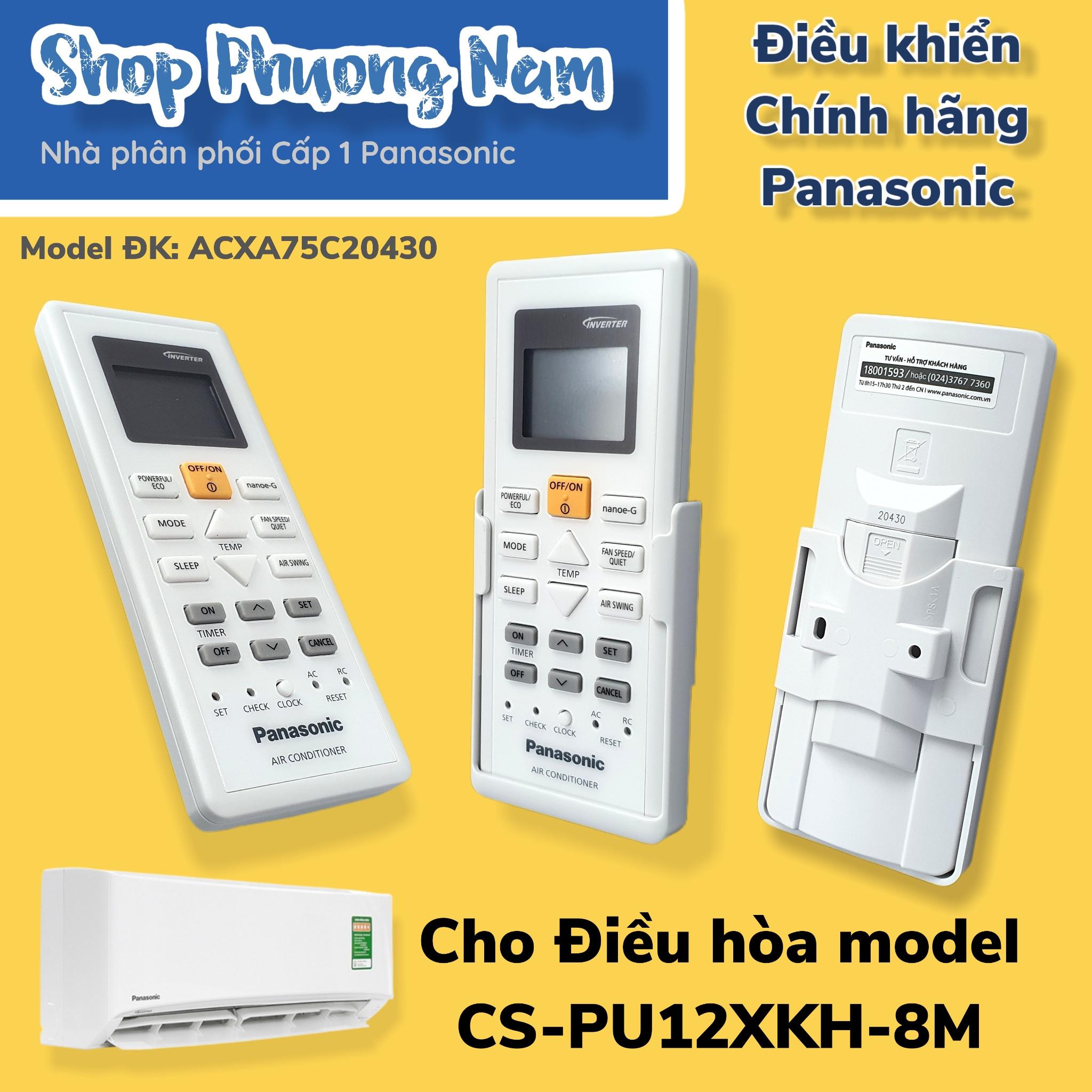 Điều khiển chính hãng cho điều hòa Panasonic model CS-PU12XKH-8M