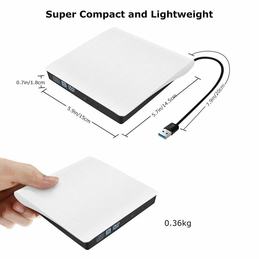 External Slim USB 3.0 DVD Drive DVD ± RW CD-RW Burner Player for PC Laptop Mac