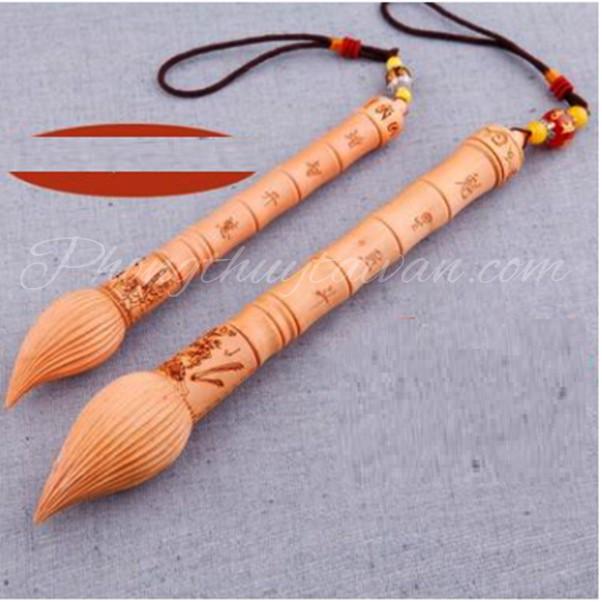 ️Bút gỗ Đào Văn Xương 18cm,24cm (kỵ tà và chiêu tài, cầu may mắn thi cử,thăng quan tiến chức...)