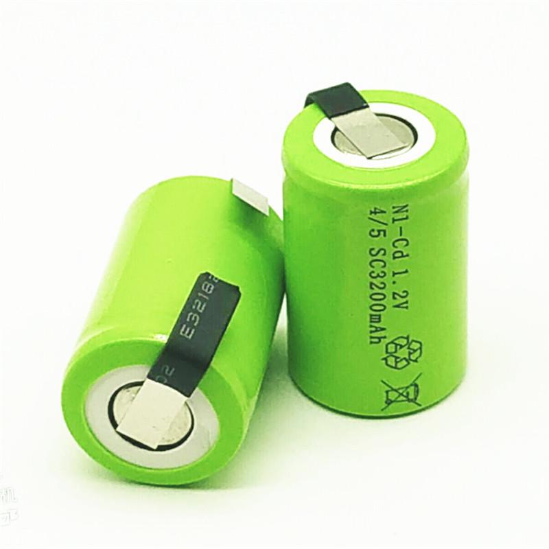 8/10/12/15/32 CÁI Pin sạc 4/5SC 1.2V 3200mAh 4/5 SC Sub C Tế bào Ni-CD có tab hàn cho máy khoan điện Tua vít Màu sắc: 32 CÁI