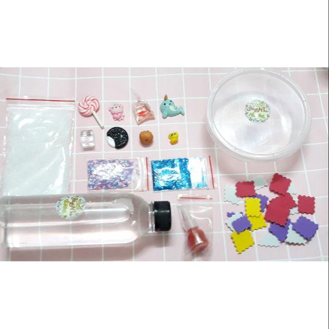 KIT LÀM SLIME BURIN 15 MÓN/Kit slime/combo slime/tuyết nhân tạo