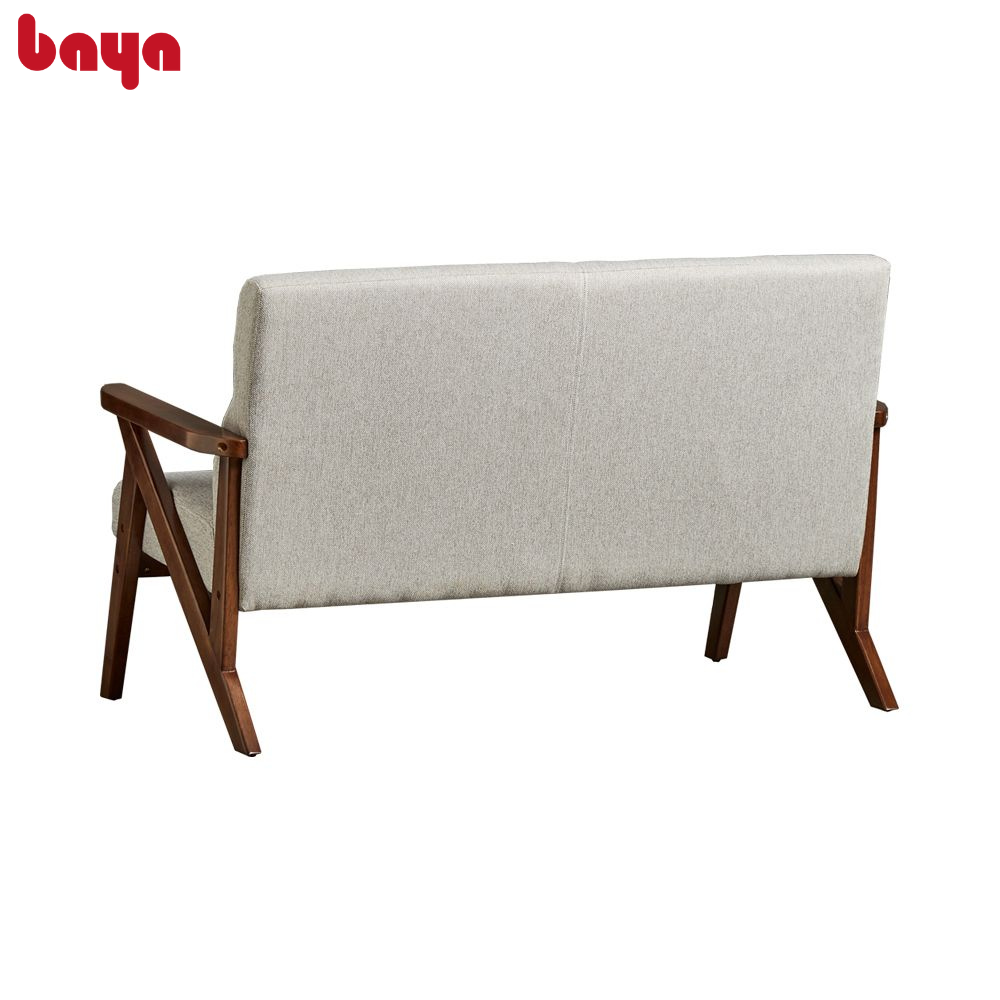 Sofa Phòng Khách BAYA DELLA Khung Gỗ Chắc Chắn, Đệm Ngồi Êm Ái Bọc Polyester Với Gam Màu Xám Nhạt Đẹp Sang Trọng, Thanh Lịch 5333