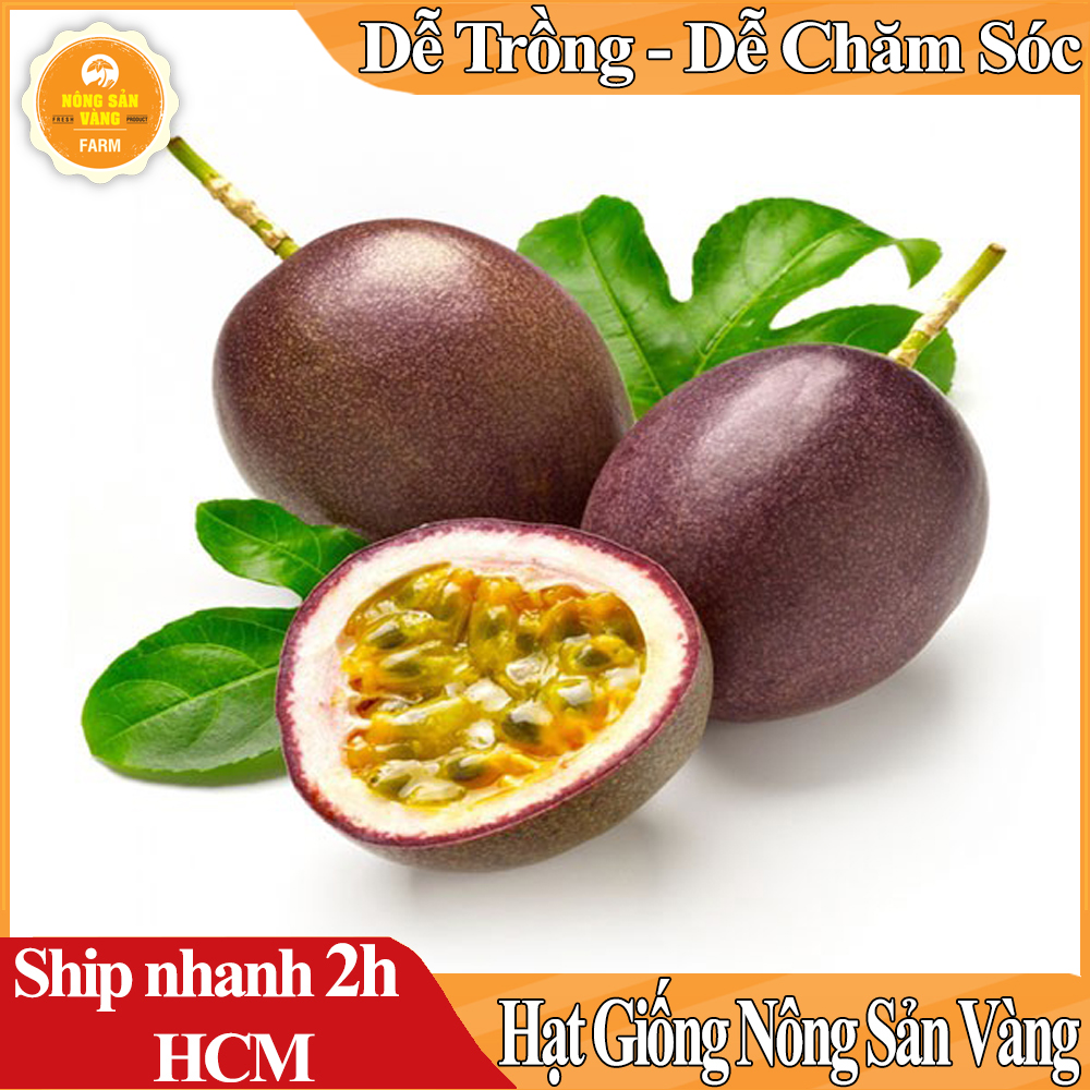 Hạt giống Chanh Dây Dễ Trồng, Sinh Trưởng Và Phát Triển Khỏe, Kháng Bệnh Cao (Gói 50 Hạt) - Nông Sản Vàng