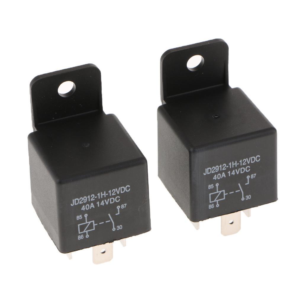 2Pcs Car Automotive Truck 12  DC 40A AMP  Relay 4Pin Waterproof