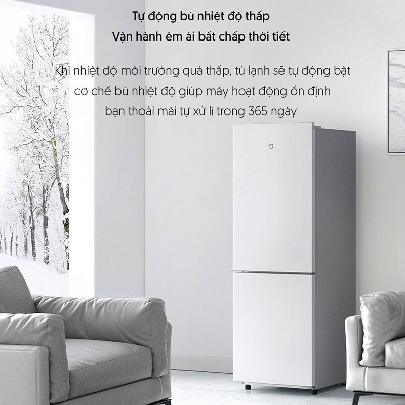 - Tủ Lạnh Hai Cánh Xiaomi Mijia 185L – Siêu Tiết Kiệm Điện Tự Động Bù Nhiệt Độ, Tiết Kiệm Điện - Hàng Nhập Khẩu