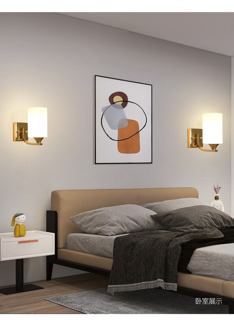 Đèn gắn tường HAPOVA TAKA 8006 màu Vàng + Tặng kèm bóng led AS Vàng