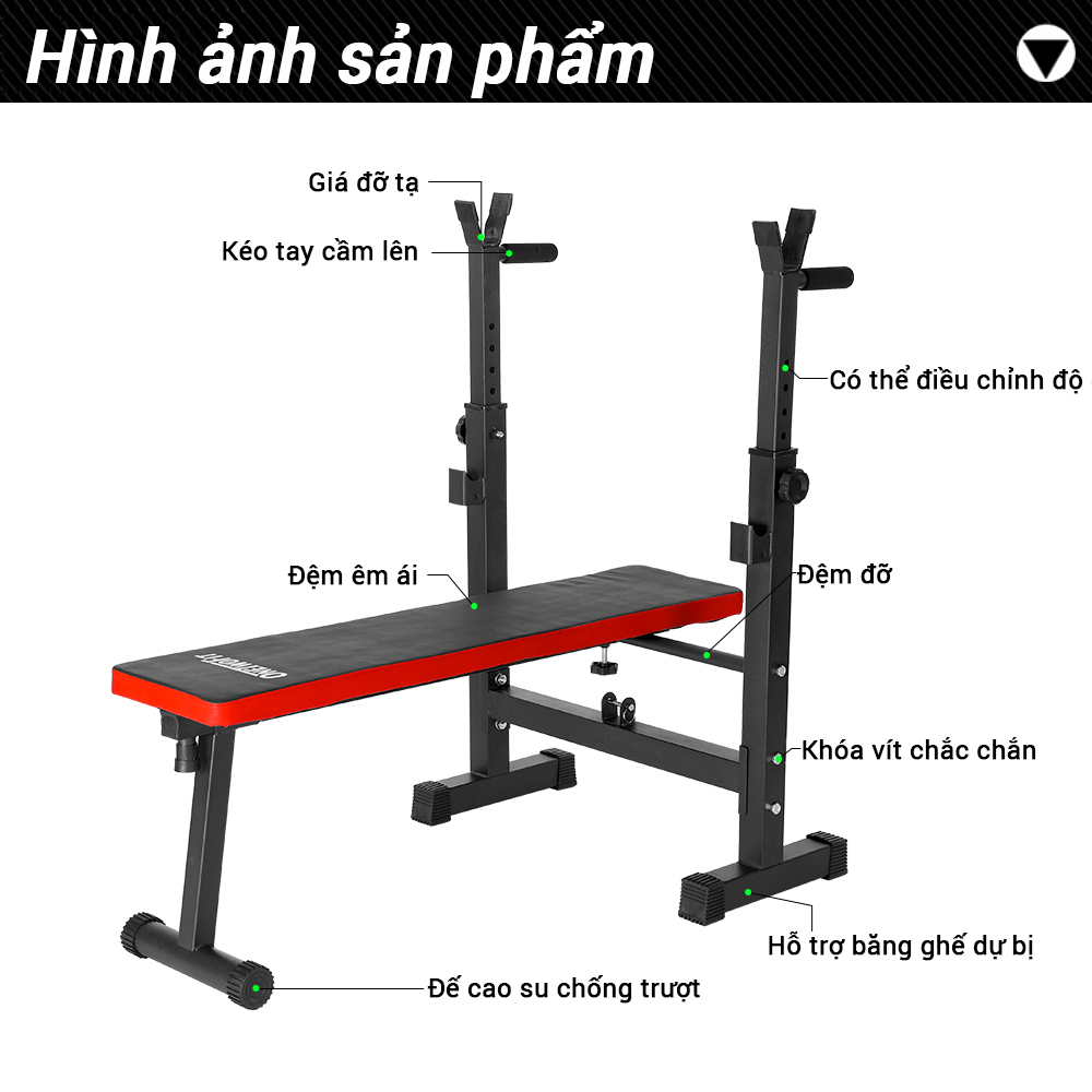 OneTwoFit Ghế tập ghế tập tạ đa năng ghế gập bụng ghê tập gym đa năng thiết bị thể OT040Z