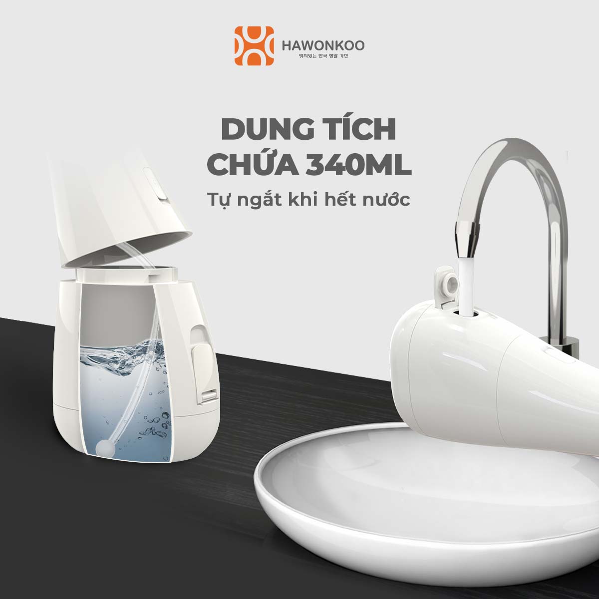 Combo Tăm Nước WFH-001 + Bàn Chải Điện ETH-002 HAWONKOO Hàng Chính Hãng - Thương Hiệu Hàn Quốc