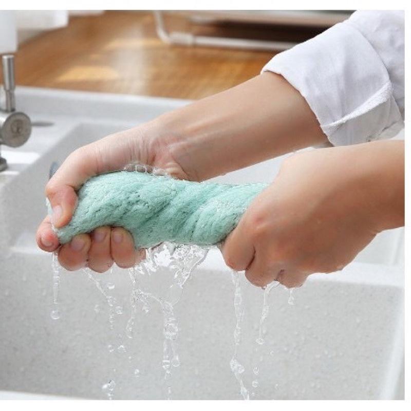 Combo 5 Khăn Lau Bát Đĩa Đa Năng 2 Mặt Siêu Thấm Hút Nước Hàng Cao Cấp Loại 1 Không Bị Xù