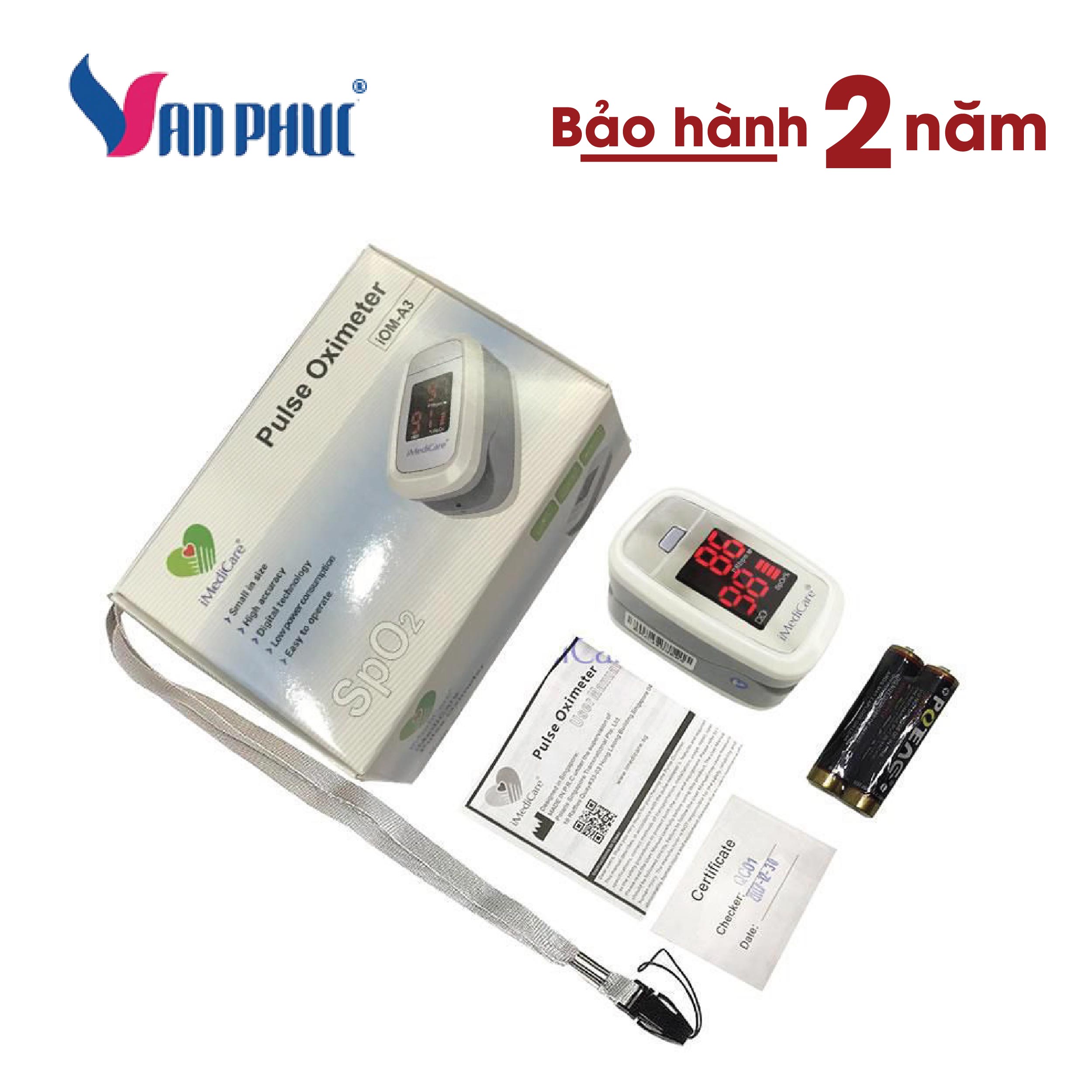 Máy đo nồng độ oxy trong máu và nhịp tim iMediCare iOM-A3 (NEW)