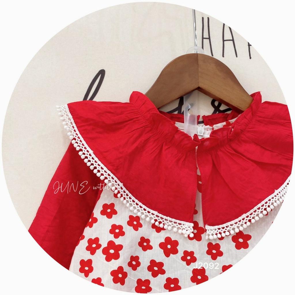 Áo dài hoa cách tân mặc tết cho bé gái bigsize 12-29kg hàng thiết kế cao cấp