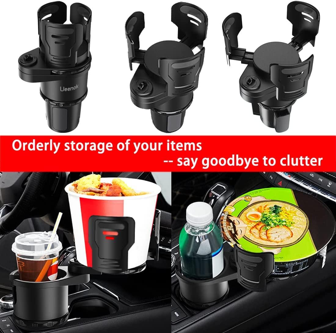 Bộ mở rộng giá đỡ cốc trên ô tô có đế điều chỉnh được, lắp vào giá để đồ