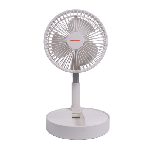 Quạt Sạc Điện Gấp Gọn Nanoco NFF1617W Màu trắng - Hàng chính hãng