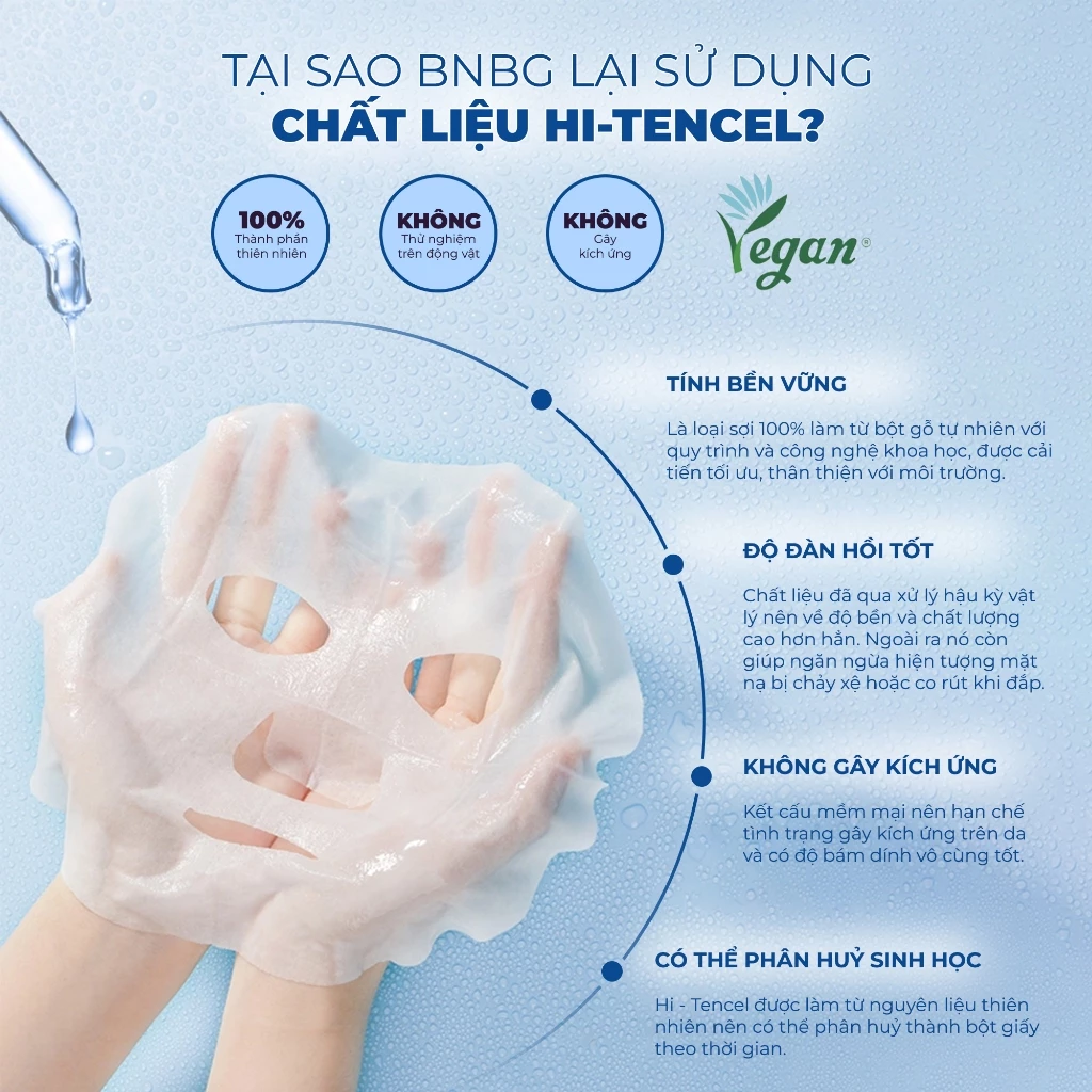 COMBO 10 MẶT NẠ CẤP ẨM ĐA TẦNG, CĂNG BÓNG DA BNBG PDRN HYDRATING SKINBOOSTER MASK 30MLX10