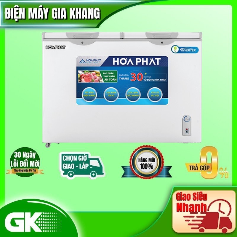 Tủ đông Hòa Phát Inverter 245 lít HCFI 606S2Đ2 - Hàng Chính Hãng