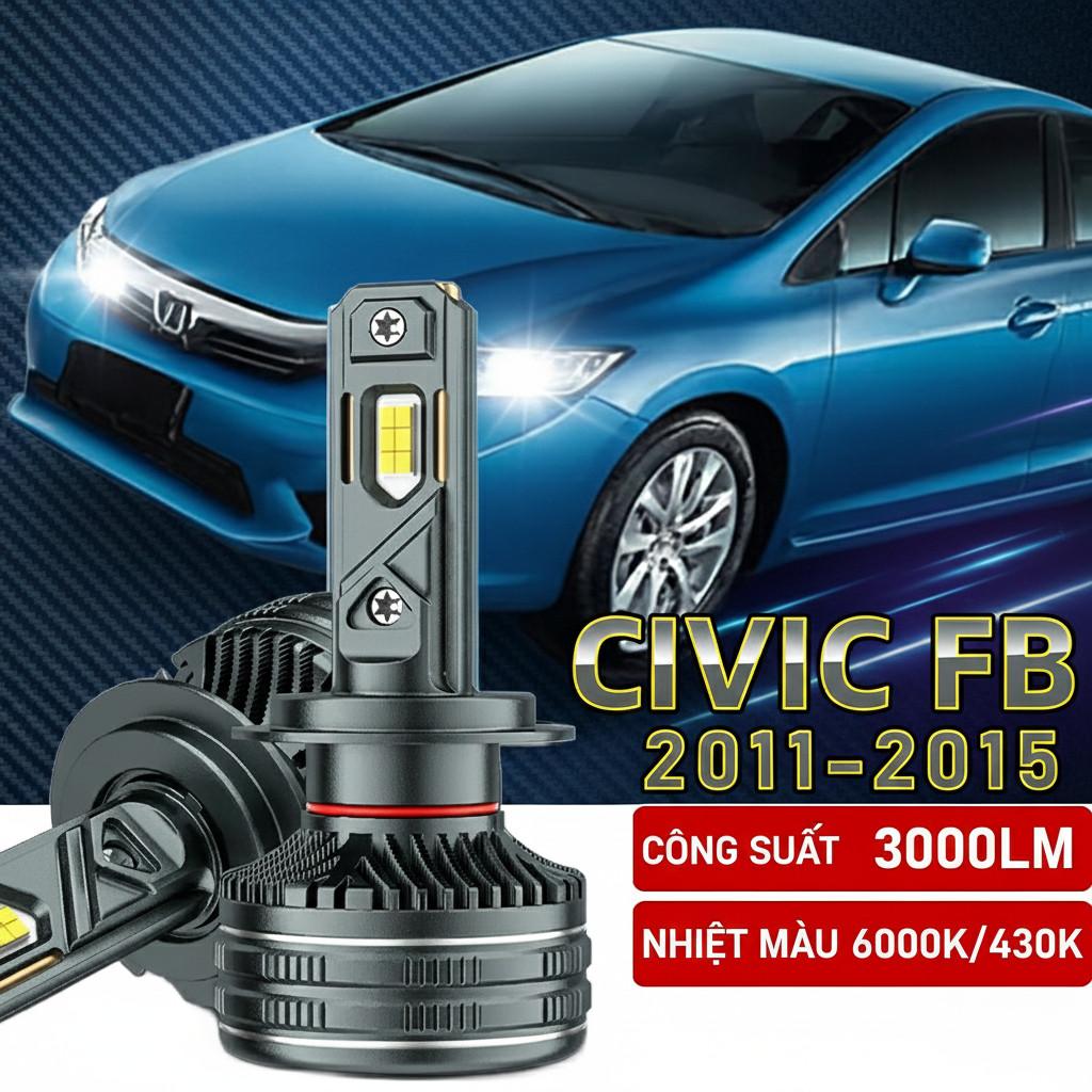 V PRO 2 Bóng Đèn LED Cho Civic FB 1.8L đời (2011-2015) Đèn Cos / Đèn Pha H11 / 9005- 6000K ánh sáng trắng - Đèn Pha