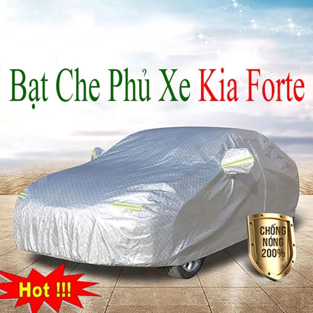 Bạt Phủ Xe Ô Tô KIA Forte - Bạt Phủ Ô Tô 5 Chỗ 3 Lớp Cao Cấp Chống Mưa, Chống Nắng, Chống Cháy Loại 1