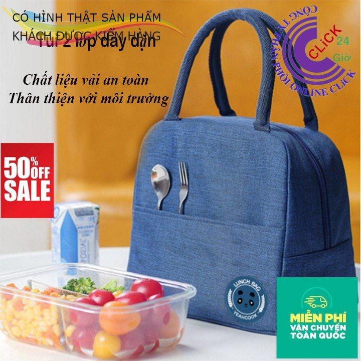 Túi Đựng Hộp Cơm Giữ Nhiệt Chống Thấm Nước Tiện Dụng Lunch Bag, Có Khóa Kéo - Hàng Cao Cấp