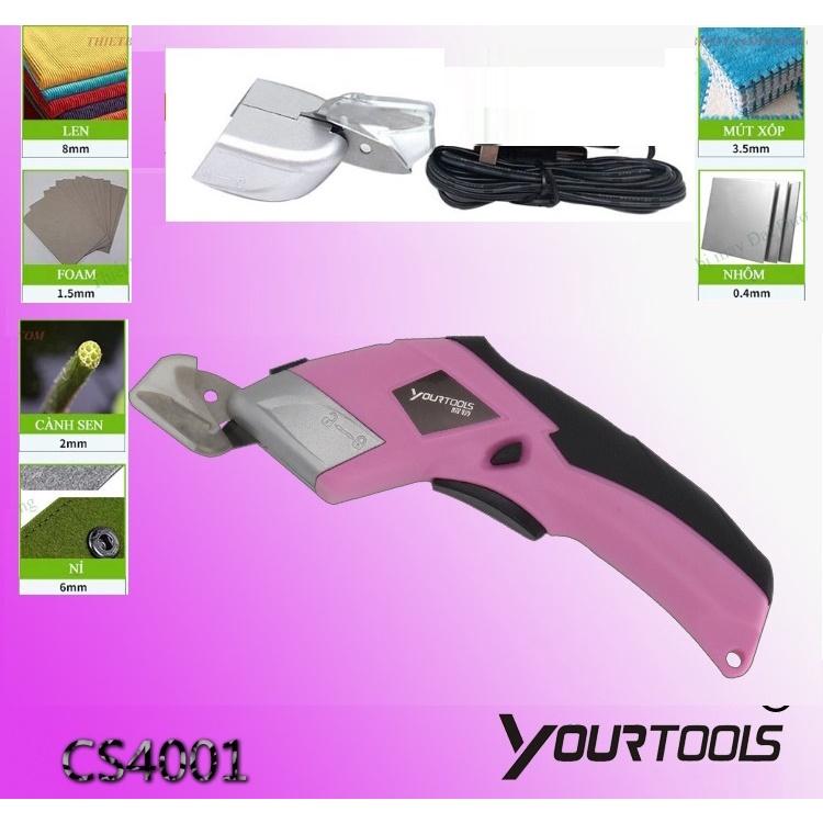 Máy cắt vải cầm tay không dây dùng pin YOURTOOLS tặng kèm 2 lưỡi cắt