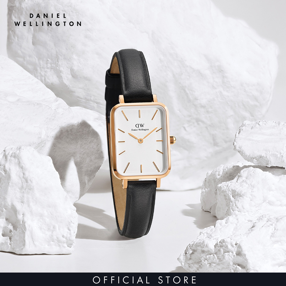 Combo Gift Nữ Daniel Wellington Đồng hồ Quadro Pressed Sheffield DW00100434 + Vòng tay Elan Unity Bracelet DW00400160