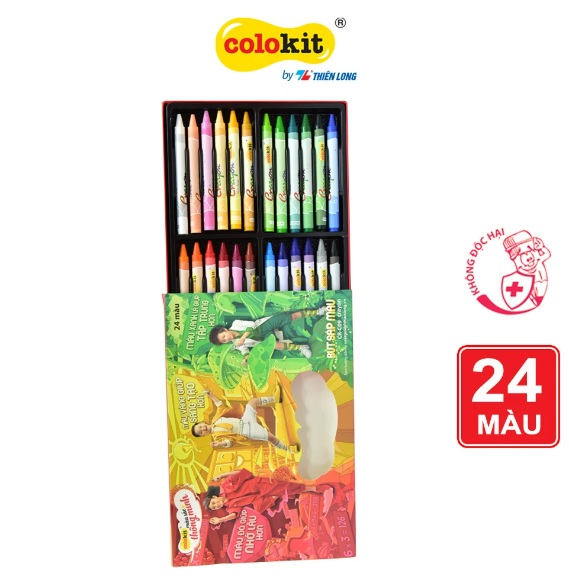 Bút sáp màu 24 màu Colokit CR-C09