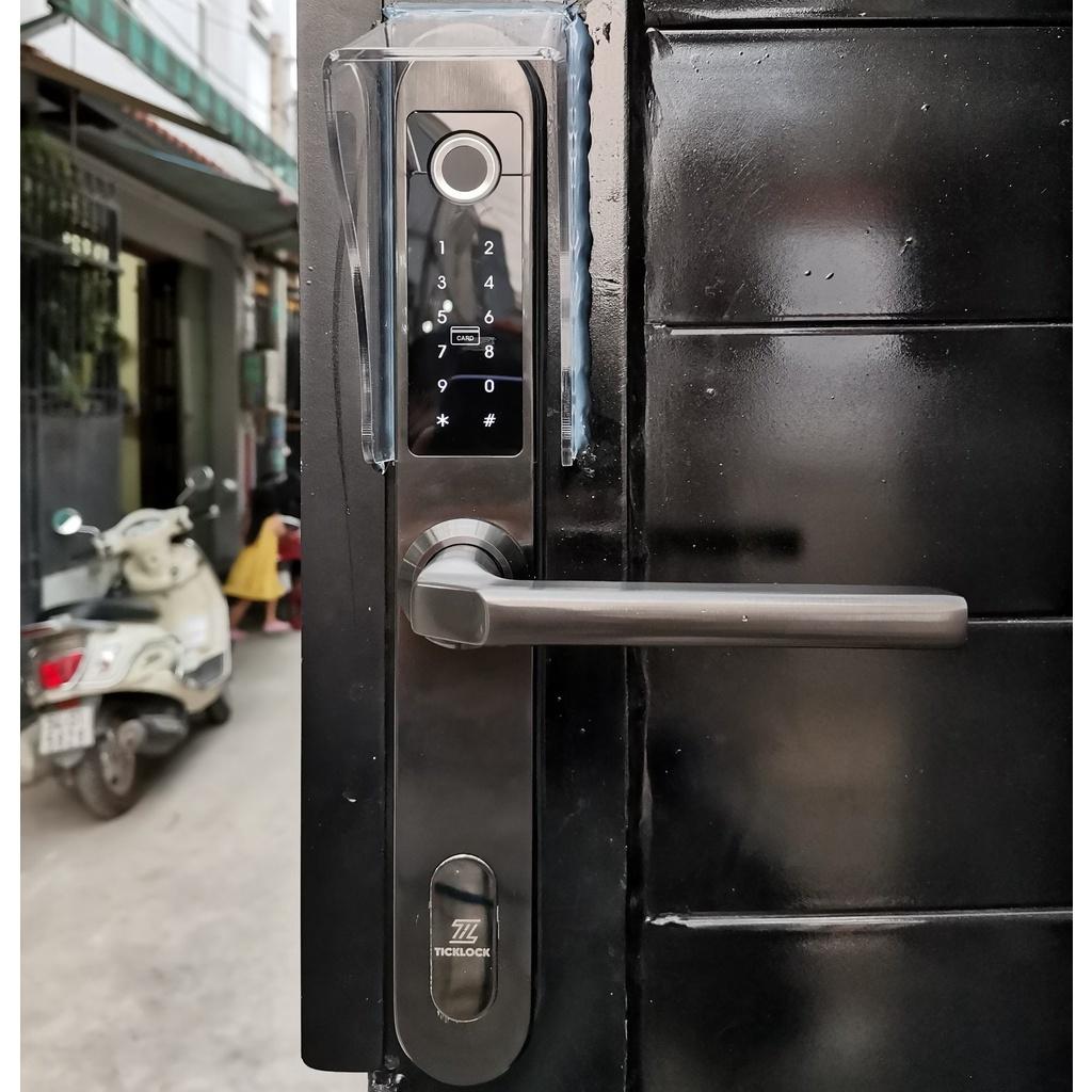 Khoá cửa vân tay I600S công nghệ Malaysia cho cửa nhôm, sắt, gỗ, cửa nhựa lõi thép, Xingfa dùng app TTLock