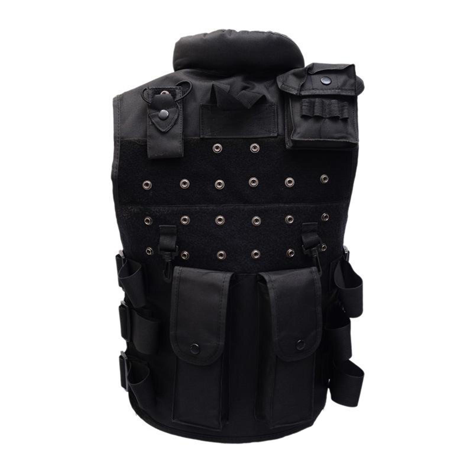 Military Tactical Vest Molle Airsoft Combat Assault Gear Plate Carrier Black